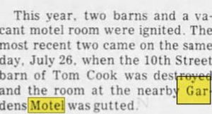 The Gardens Motel (Garden Motel) - Oct 05 1980 Article